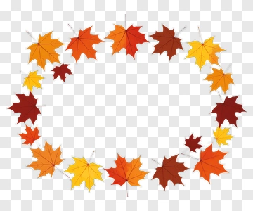 Autumn Leaf Frame PNG