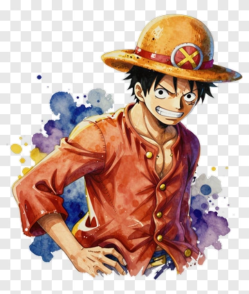 Cartoon Character Wearing A Straw Hat PNG