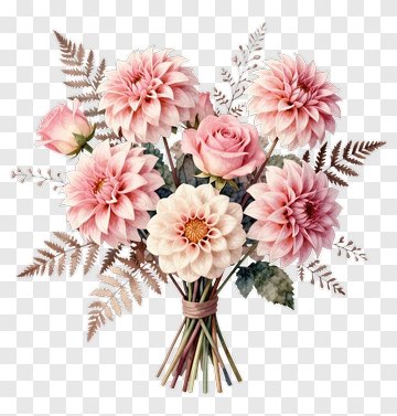Beautiful Pink Flower Bouquet PNG