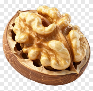 Whole Walnut With Shelled Nut Inside PNG