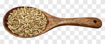 Wooden Spoon Filled With Cumin Seeds PNG
