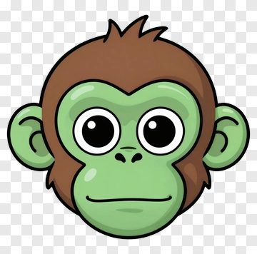 Cartoon Monkey Face PNG
