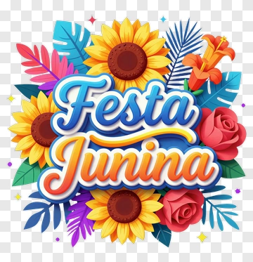 Festa Junina Floral Design PNG