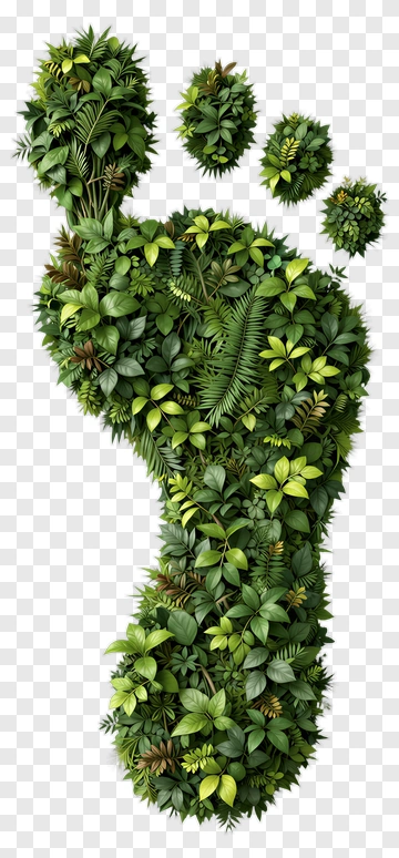Green Leaf Footprint PNG