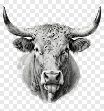 Realistic Bull Head PNG