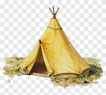 Yellow Tent In A Natural Setting PNG