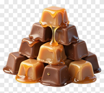Chocolate Caramel Candy Pile PNG