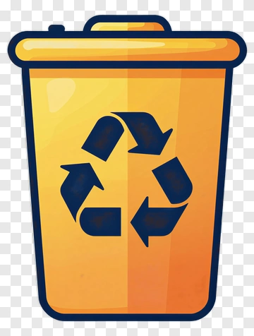 Recycling Bin With Recycle Symbol PNG