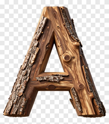 Wooden Letter A PNG
