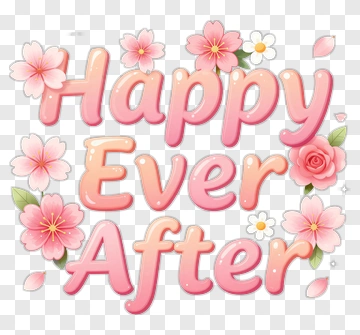 Happy Ever After Floral Design PNG