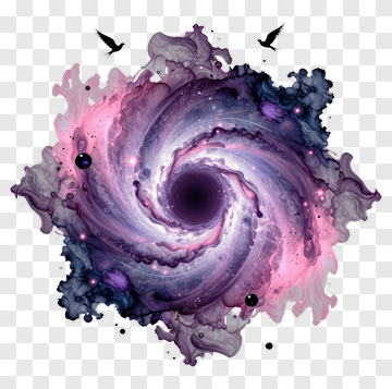Abstract Galaxy Swirl With Dark Center PNG