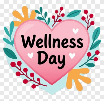 Wellness Day Heart Illustration PNG