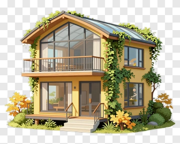 Modern House Surrounded By Greenery PNG