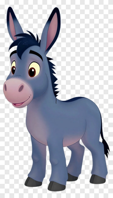 Cartoon Donkey Character PNG