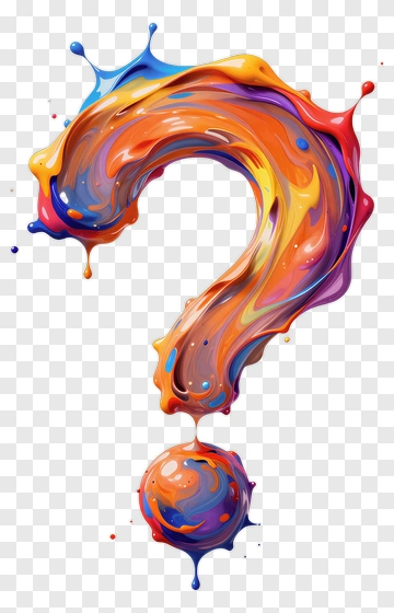Colorful Paint Splash Question Mark PNG