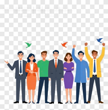 Business Team Celebrating Together PNG