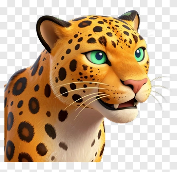 Cartoon Leopard Face PNG