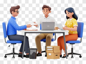 Business Team Collaborating At A Table PNG