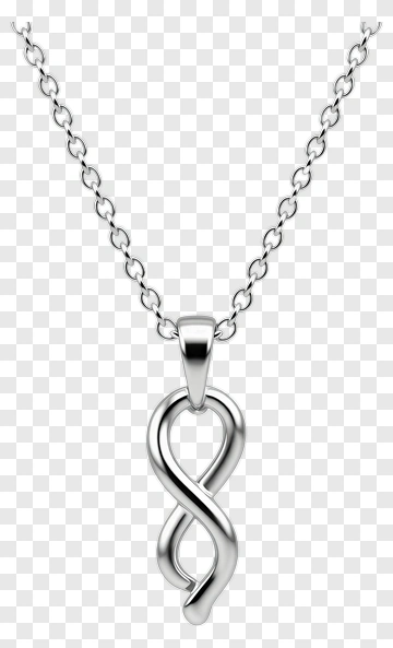 Silver Infinity Necklace PNG