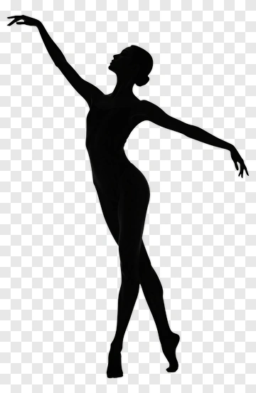 Silhouette Ballerina Dancing PNG
