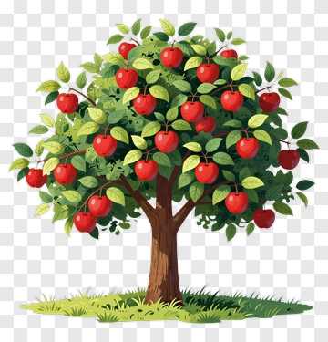 Colorful Apple Tree PNG