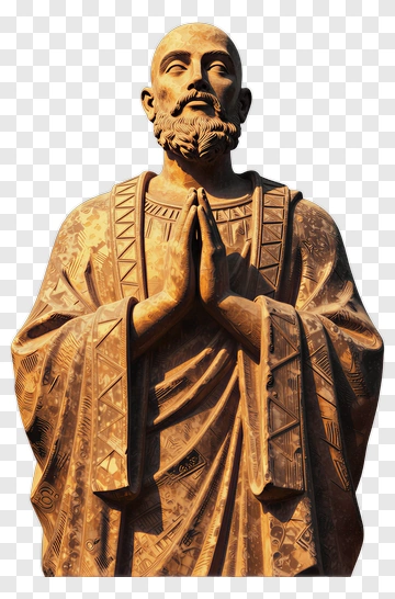Statue Of A Praying Figure PNG