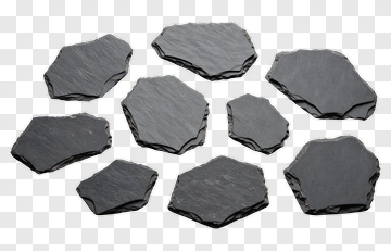 Black Slate Stones PNG