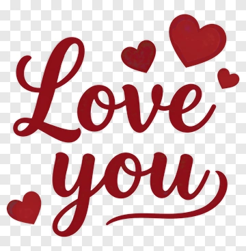 Love You With Hearts PNG