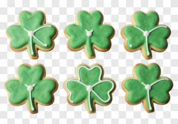Green Shamrock Cookies PNG