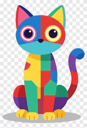 Colorful Cat PNG