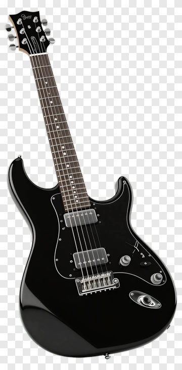 Black Electric Guitar PNG