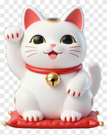 Lucky Cat Figurine PNG