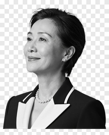 Confident Businesswoman In Black And White Portrait PNG