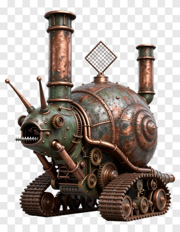Steampunk Snail Vehicle PNG