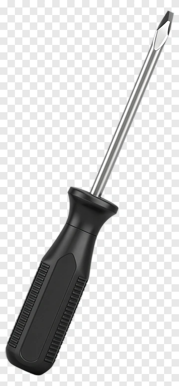 Screwdriver With Black Handle PNG