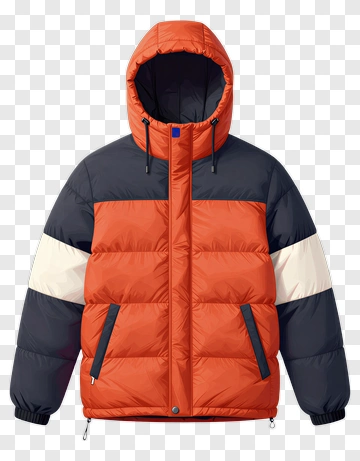 Padded Jacket With Hood PNG