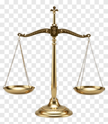 Gold Balance Scale PNG