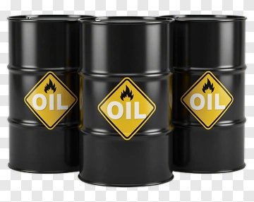 Oil Drums With Warning Labels PNG