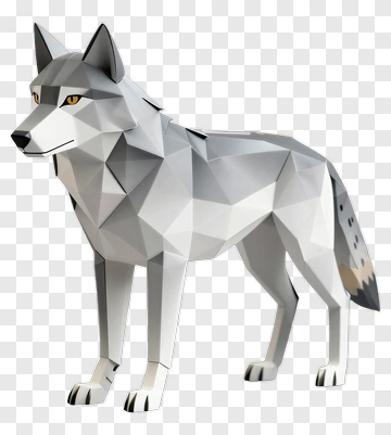 3D Wolf PNG
