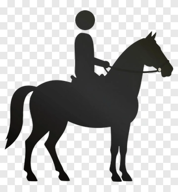 Silhouette Of A Horse Rider PNG