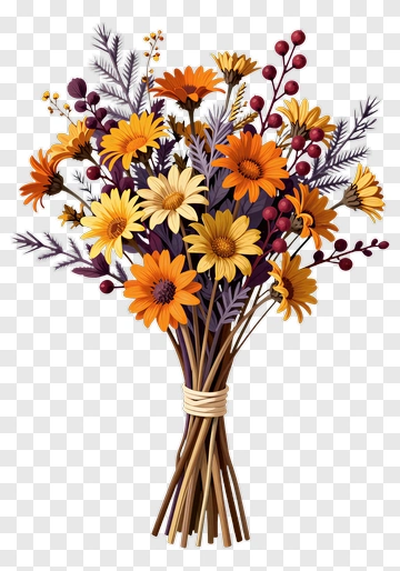 Colorful Flower Bouquet PNG