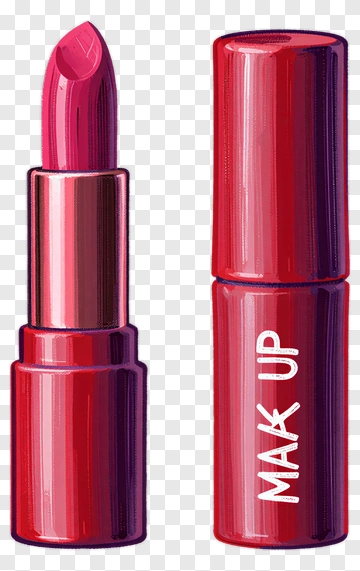 Lipstick Tube With Makeup Label PNG