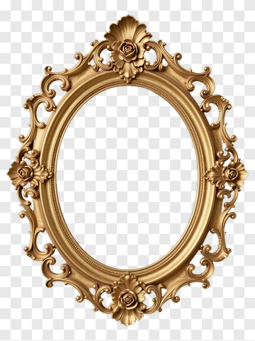 Ornate Gold Picture Frame PNG