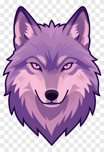 Cartoon Wolf Head PNG