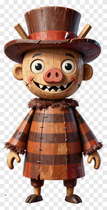 Cartoon Scarecrow Character PNG