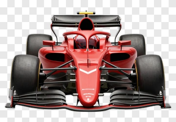 Red Formula One Racing Car PNG