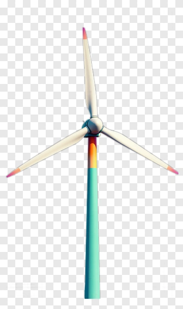 Colorful Wind Turbine PNG