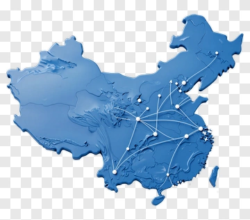 Map Of China With Network Connections PNG