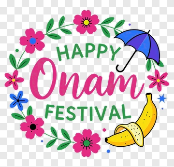 Happy Onam Festival Celebration PNG