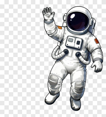Cartoon Astronaut Waving PNG